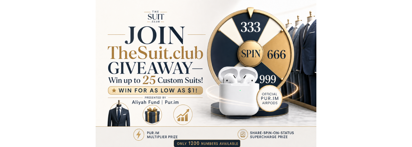 JOIN TheSuit.club GIVEAWAY—And Provide Sukkos Bonus for our Yungeleit!